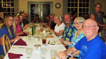 Some of group at dinner